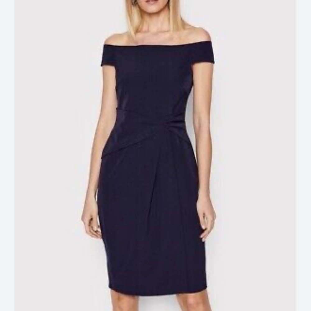 Lauren Ralph Lauren Black Saran Dress Size 10 NWT